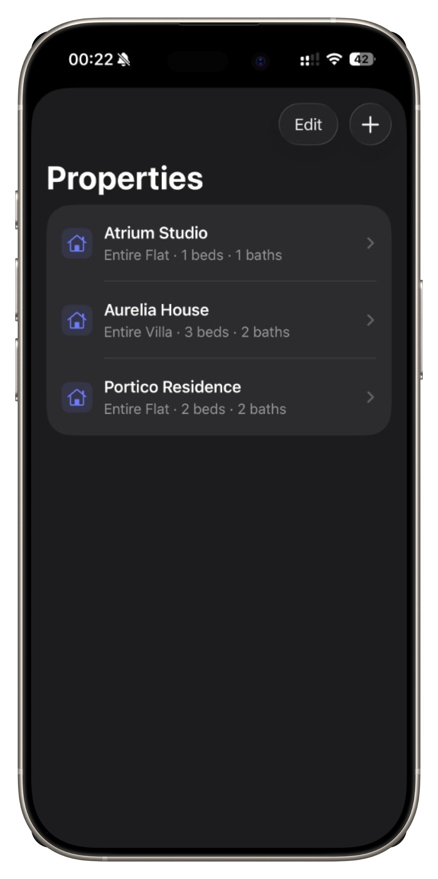 Properties list